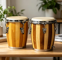 Conga portable bicolore de 7 pouces avec anneau à rivets, tambour à main professionnel, vente chaude