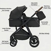 Poussette 2-en-1 personnalisable avec logo, légère, cadre en acier durable, pliable, haute position, pour bébé, idéale pour les voyages