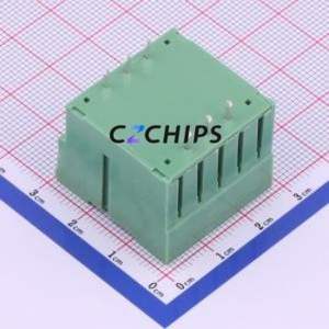KF2EDGVHM-5.0-2*3P Plug-in Terminal Block Through hole,P=5mm Connector Board-to-Board / Socket - Closed Screw Fixing 5mm Green - Product Image 2
