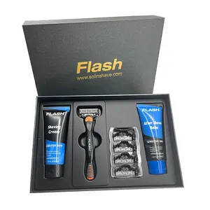 Mannen Scheren Gift Set Scheermes Doos Voor Mannen 5 Blades Scheerapparaat, Set Van Scheermes Scheren Baard Grooming Kit