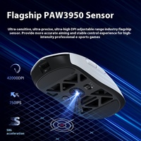 Souris de jeu sans fil laser Mchose Maicong Ax5 V2 Mini légère et professionnelle avec design ergonomique, rétroéclairage RVB, capteur Paw3950 - En stock