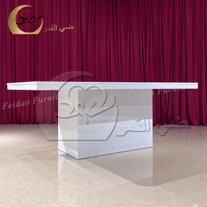 <b>Rectangular</b> White MDF dining Table for Party Wedding and Events Commercial Furniture - Product Image 4