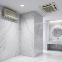 Dalles de plafond suspendues carrées modernes perforées anti-humidité en minéral, insonorisantes, pour centres commerciaux tropicaux et côtiers