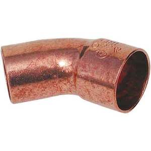 45 ° Curva de cobre soldable macho/hembra 28X28-Accesorios forjados de plástico/zinc 12mm/50mm/14mm/30mm Tamaños de tubería Mirilla de soldadura - Product Image 1