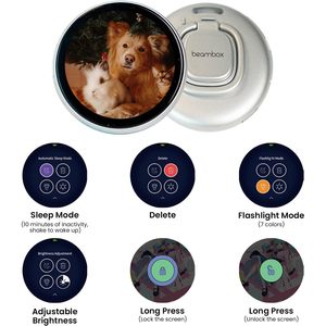 Badge électronique personnalisable avec écran tactile IPS de 1,8 pouces, affichage numérique, broche en alliage de soie avec diaporama photo et vidéo inclus - Product Image 2