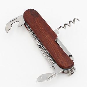 Navaja Plegable de Acero Inoxidable con Diseño Moderno y Logotipo Personalizado, Estilo Suizo, Mango de Madera, Hoja Hecha a Mano para Cocina y Aire Libre - Product Image 4