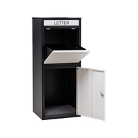 Boîte aux lettres extérieure antivol en acier, verrouillable, en métal, avec logo personnalisé