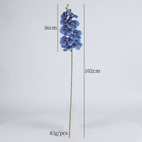 Orchidée Papillon Réaliste 102 cm à Tige Unique, Prix de Gros Direct Usine pour la Décoration Professionnelle d'Hôtels, Centres Commerciaux et Événements