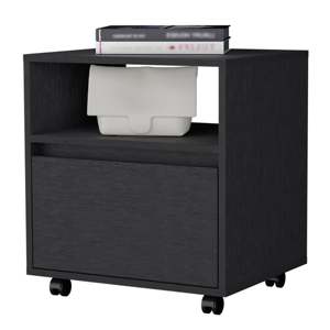 Duncan Nightstand Top Open <b>Shelf</b> 1 Drawer Modern <b>Bedside</b> Storage Unit - Product Image 3