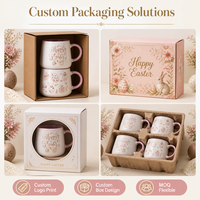 Festival de Pâques 12oz tasses à thé en grès tasses à café en céramique tasses à café personnalisables café lait thé tasses de fête pour les enfants