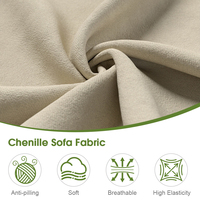 Tissu chenille tissé en gros pour revêtement de canapé, textile d'ameublement, fabricant et fournisseur sur mesure