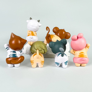 Venta al por mayor 6 unids/set 8CM tiburón gato fruta Mofusand caja ciega <span class=keywords><strong>Kawaii</strong></span> recoger figurita Anime figura Fans niños juguete para regalo - Product Image 3