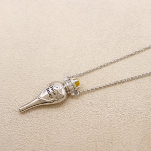 S925 स्टर्लिंग चांदी भाग्यशाली आदमी के लिए पीले एगेट के साथ पीले एगेट के साथ जादू हार - Product Image 5