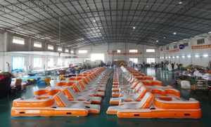 Mới nhất Đảng bè cho hồ nước trò chơi thể thao nhiệt đới <span class=keywords><strong>Tahiti</strong></span> Inflatable nổi đảo Lounger - Product Image 6