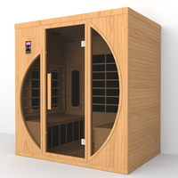 Sauna de Infrarrojos Lejanos para 4 Personas, 2700W, Calentador de Panel de Cerámica y Carbono, Bajo EMF, para Desintoxicación y Pérdida de Peso