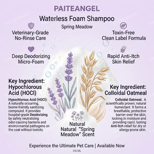 Private Label Dog <strong>Dry</strong> <strong>Shampoo</strong> 210ml Deodorizing No Rinse Foam Cleanser <strong>Cat</strong> Care ODM - Product Image 2