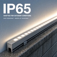 CRANE 1M Éclairage mural linéaire LED RGBW ultra-mince de 22 mm à raccordement continu pour centre commercial