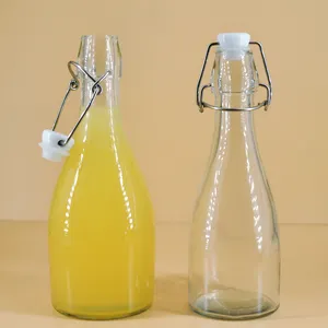 Hot Sale 330ml 500m Swing Flip Top Glass Bottle for Kombucha Tea, Beverage Bottle Glass