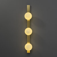 Applique murale LED en cuivre massif, style luxe léger, design post-moderne, pour salon, chambre, bureau, salle à manger, couloir