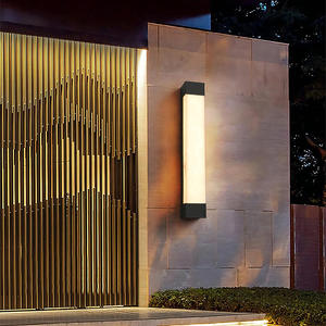 Lampe murale d'extérieur Ip65 en aluminium noir mat 100-240v Yard Façade Lighting - Product Image 6