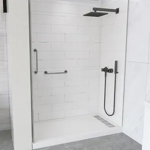Wiselink Panneau de salle de bain en marbre de culture étanche à bas prix entoure la douche en pierre de marbre