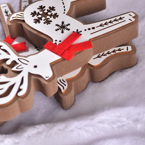 Adorno Navideño de Madera para Mesa, Decoración Navideña de Escritorio, Decoraciones de Alce - Product Image 4