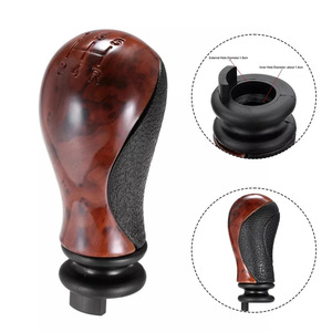 Citroen Car Gear <b>Knob</b> Wood Grain Leather 5 Speed <b>Shift</b> Lever Ergonomic Design For Manual Transmission Vehicles - Product Image 2