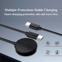 Pengisi Daya Nirkabel Magnetik 2-in-1 untuk Samsung Galaxy Watch 7/6/5/4/3/Active 1&2 Kabel Pengisian Cepat USB-C dengan Perlindungan Multi-Lapisan