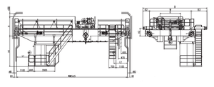Grue à pont de 50 tonnes, grue EOT de 100 tonnes, boîte de vitesses hélicoïdale pour grue EOT - Product Image 6