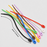 Attaches-câbles en silicone réutilisables réglables pour usine – Organisateur de fils polyvalent pour bricolage, fêtes, maison, bureau et décoration