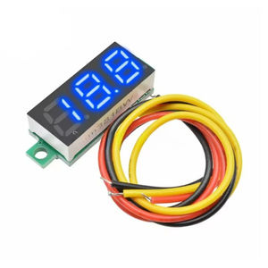 Voltmètre numérique LED DC de 0,28 pouces, voltmètre 0-100 volts, alimentation pour voiture et moto, testeur de tension de batterie, détecteur - Product Image 1