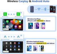 Venta caliente 2 en 1 inalámbrico 4,0 Android Auto Dongle nuevo portátil Carplay A Adaptador de sistema Android con cable Carplay opción