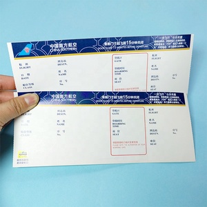 GH-Printing ขายส่งกระดาษความร้อนที่กำหนดเองสายการบินตั๋วเครื่องบินขึ้นเครื่องผ่านการพิมพ์ตั๋วเครื่องบินที่มีคุณภาพสูง - Product Image 5