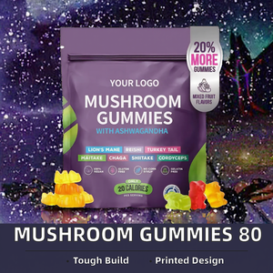 OEM Organik Aşvaganda Mantarlı Jelibon Takviyesi 80 Jelibon Yetişkinler İçin Performans Artırıcı Erkekler ve Kadınlar İçin Dropshipping - Product Image 2