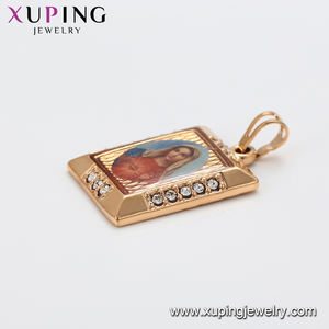Xuping Liontin Modis Diskon Natal 35355, dengan Lapisan Emas 18K, Perhiasan Virgin Mary, Liontin Persegi Promosi Natal Emas - Product Image 2