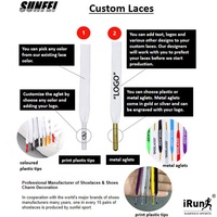 IRun-Lacets plats souples en peluche personnalisés, larges lacets en polyester pelucheux, lacets en plastique pour baskets