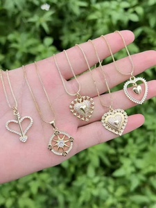 Bijoux fantaisie, pendentif cœur romantique, colliers avec breloque en zircon pour femmes, cadeau - Product Image 1