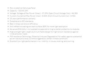 REVE Polycrystalline แผงเซลล์แสงอาทิตย์40Wp, 36เซลล์, - Product Image 2