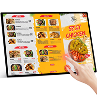 Écran tactile numérique LCD de signalisation numérique intégré mural ultra-fin de 15,6 pouces, tablette Android de bureau
