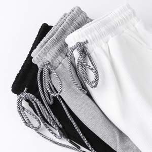 Waffle, pantalones informales para <span class=keywords><strong>hombre</strong></span> y mujer, nuevos pantalones para correr, pantalones con cordón para <span class=keywords><strong>hombre</strong></span>, chándales informales cómodos, pantalones de gimnasio de talla grande - Product Image 1
