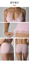 Ensemble de lingerie en dentelle pour femmes S-XL avec logo personnalisé, s'adapte à toutes les morphologies, comprenant un soutien-gorge triangle et un shorty, doux et extensible.