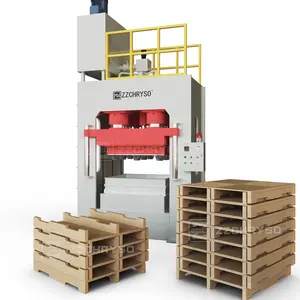 Mesin cetak palet kayu tekan hidrolik mesin serbuk gergaji tekan panas 1200*1000mm garis produksi palet serbuk gergaji kayu untuk dijual