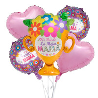 Ensemble de ballons pour la fête des mères anglaises et espagnoles Décorations de ballons sur le thème Maman je t'aime