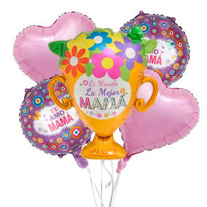 Juego de globos para el día de la madre en Inglés y <span class=keywords><strong>Español</strong></span> Decoraciones de globos temáticos para mamá I Love You - Product Image 4