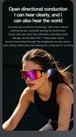 Gafas de Sol Inteligentes con Audio Bluetooth, Auriculares Abiertos, Micrófono BT 5.3, Resistentes al Agua IPX5, Plegables, Radio FM, para Hombres y Mujeres, Ciclismo, Running