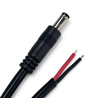 Connecteur mâle DC5521, type nu, fil ouvert, prise d'alimentation DC 20AWG 1,5M pour caméra bullet, caméra PTZ dôme