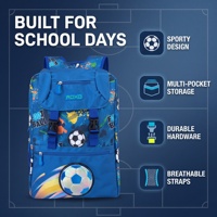 Mochila Escolar Personalizada con Graffiti de Fútbol para Niños, Parche Holográfico, Gran Capacidad, Venta al Por Mayor OEM
