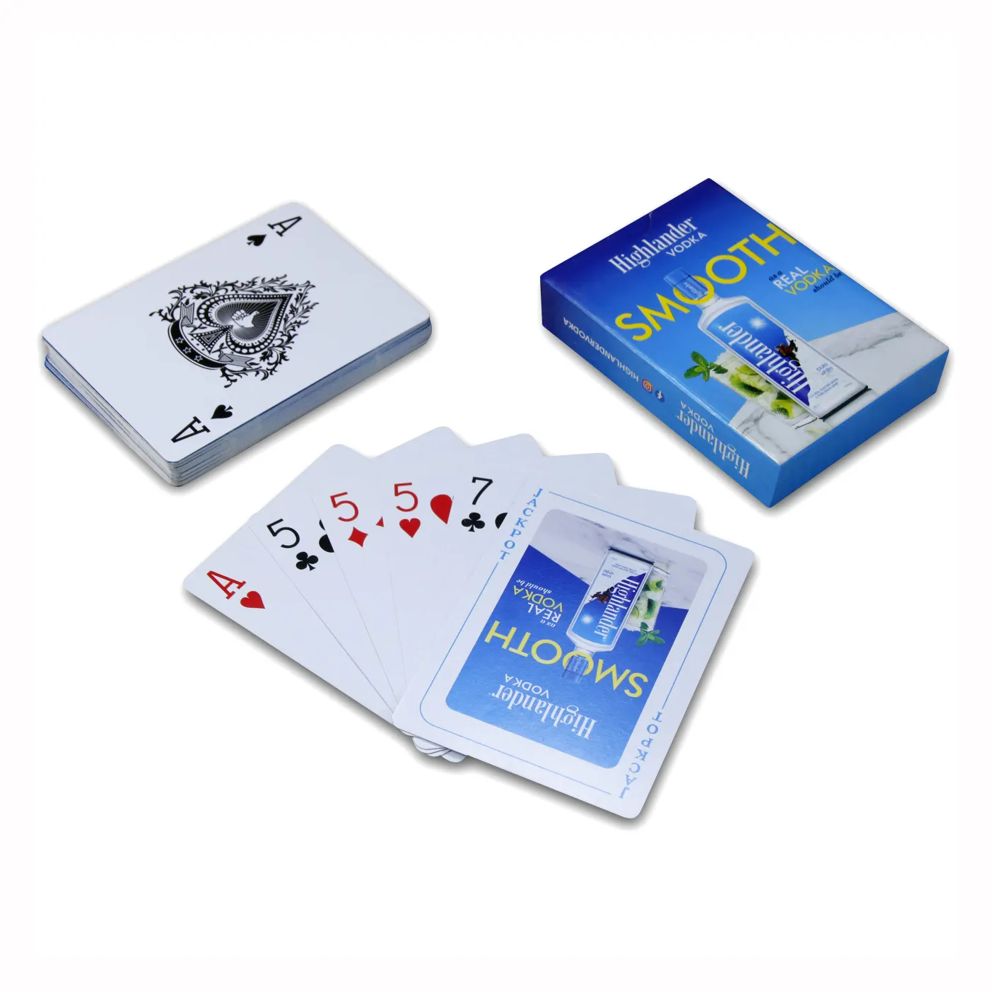 Пользовательский дизайн вашего логотипа бумаги отпечатана водонепроницаемой колоды покер пустые сублимация игральная карта