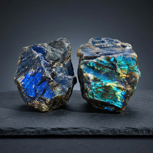 Pierre brute de labradorite naturelle non polie, spécimen minéral brut, gemme à reflets bleus, pierre de guérison, vente en gros - Product Image 4