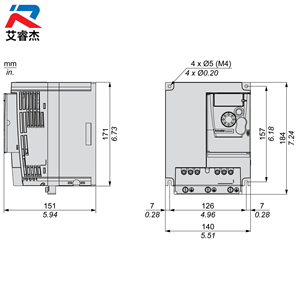 Nuevo convertidor de frecuencia trifásico original ATV310HU40N4E, serie ATV310, 380-460V, 4kW, variador de velocidad ATV310HU40N4E - Product Image 2